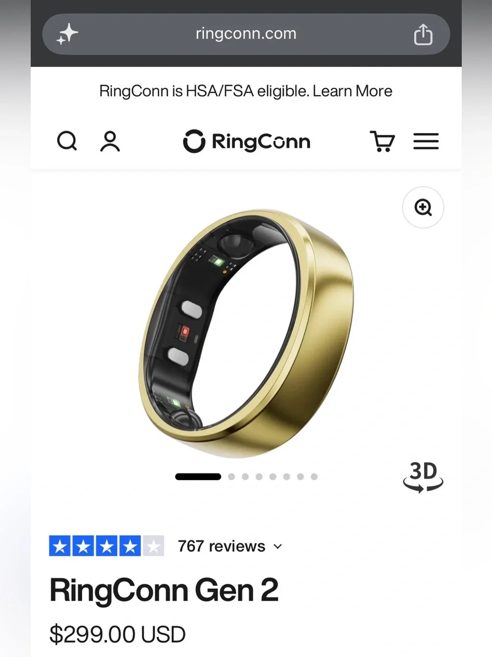 Gen 2 Smart Ring - Gold